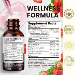 Dilib B12 liquid drops strawberry flavor ideal for quick energy support