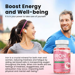 Dilib Iron Gummies close-up texture suggests smooth, stomach-friendly chew.