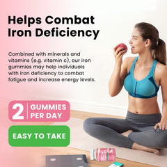 Dilib Iron Gummies kid-friendly bottle emphasizes family-friendly iron support.