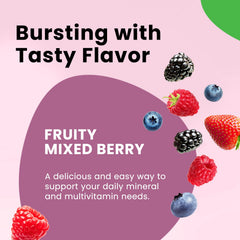 Dilib Iron Gummies kid-friendly chew closeup, emphasizing gentle on stomach formula.