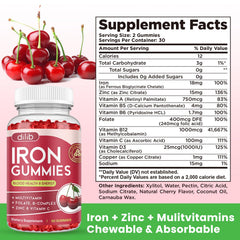 Dilib Iron Gummies vegan ingredients for a dairy-free option.