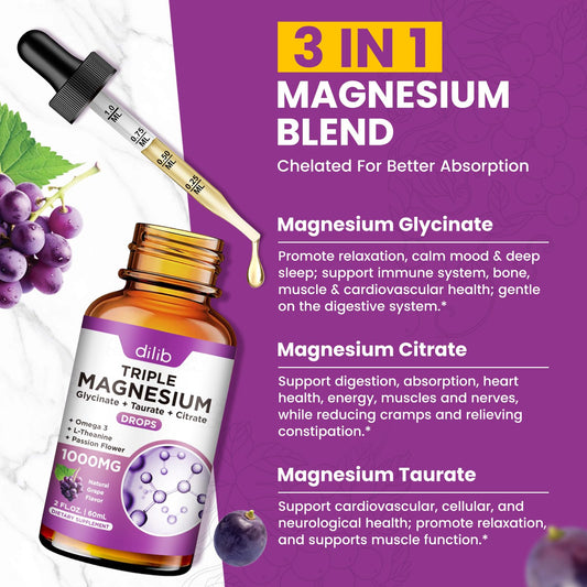 Dilib liquid magnesium drops with measuring pipette for easy dosing