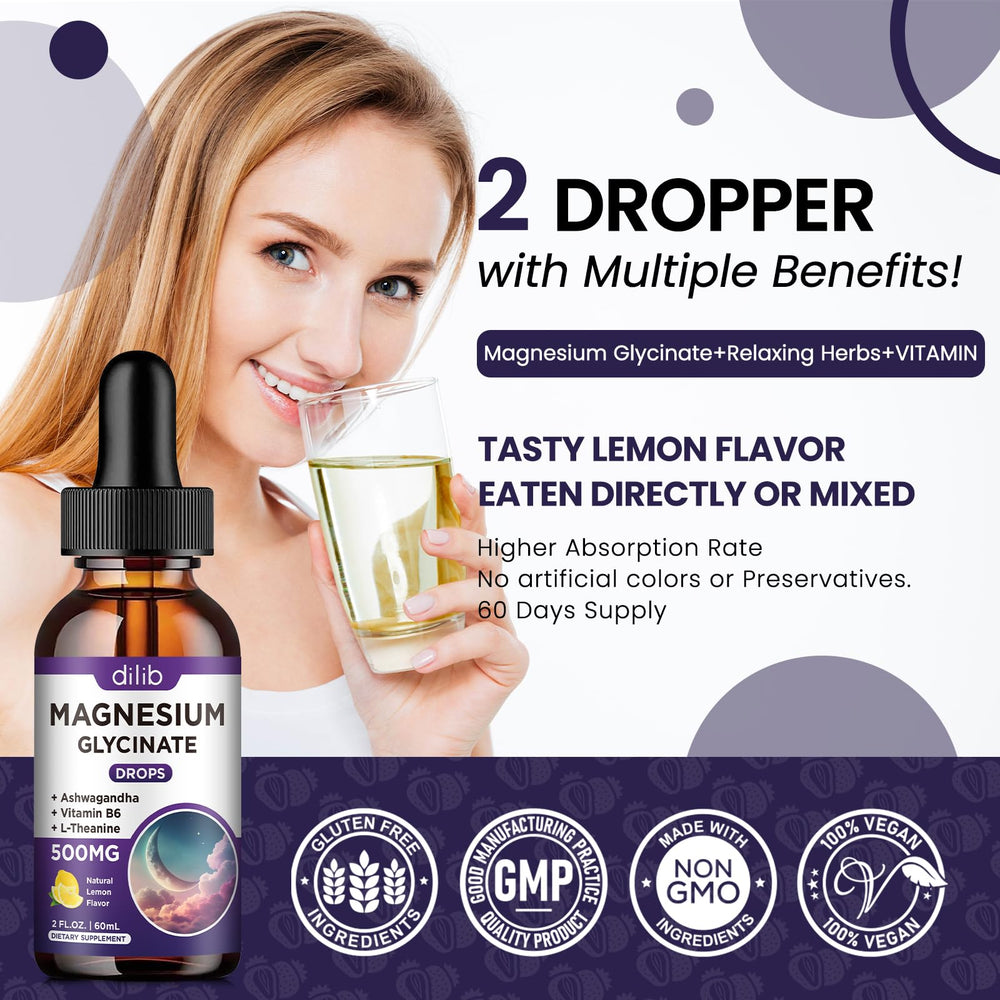 dilib magnesium glycinate drops measuring marks for daily intake