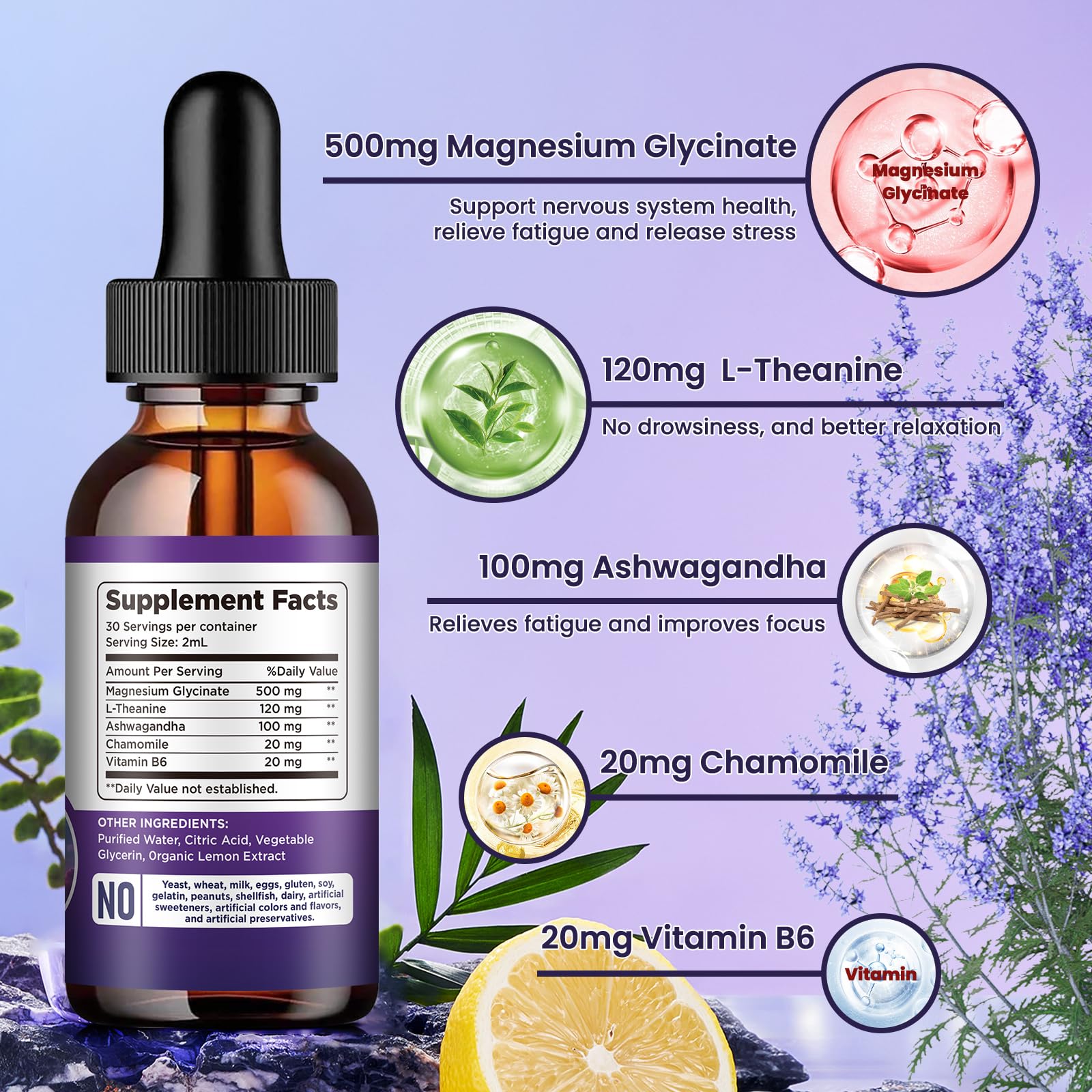 dilib magnesium glycinate drops pack of two bottles for ongoing supply