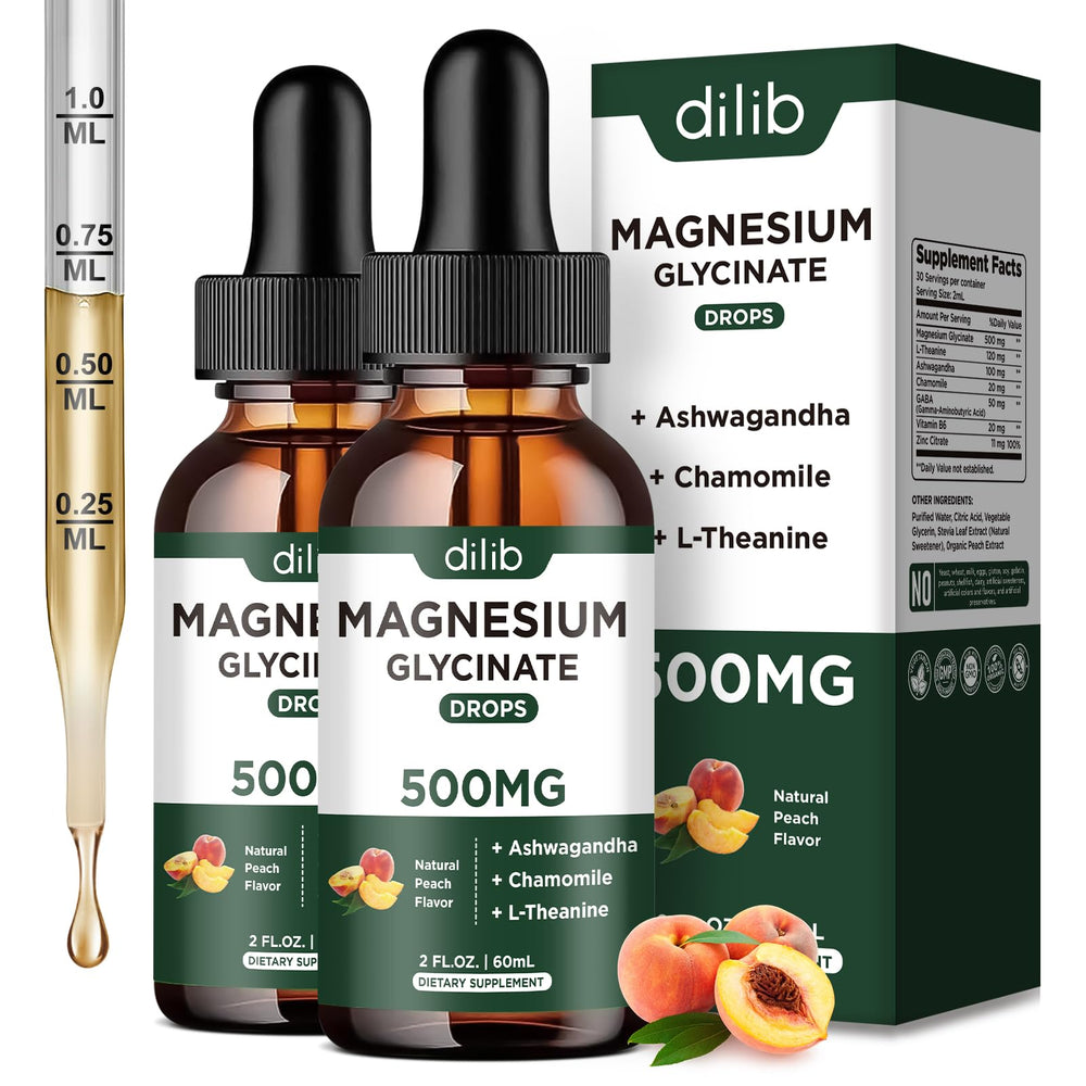 Dilib magnesium glycinate liquid drops bottle for daily calm