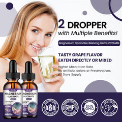 Dilib magnesium glycinate liquid drops sleep-relaxation scene suggests calming routines.