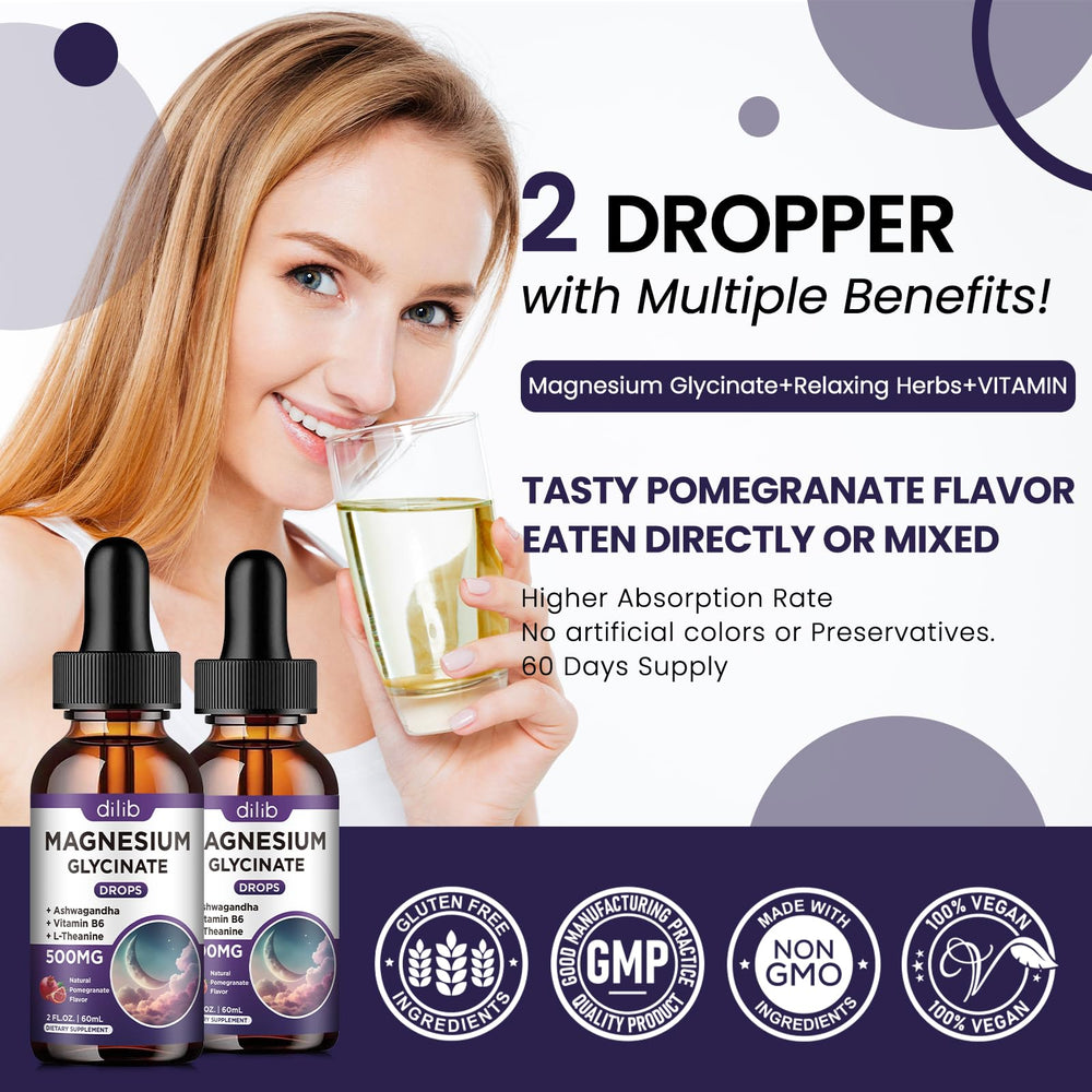 DILIB vegan-friendly and allergen-free magnesium drops suitable for many diets