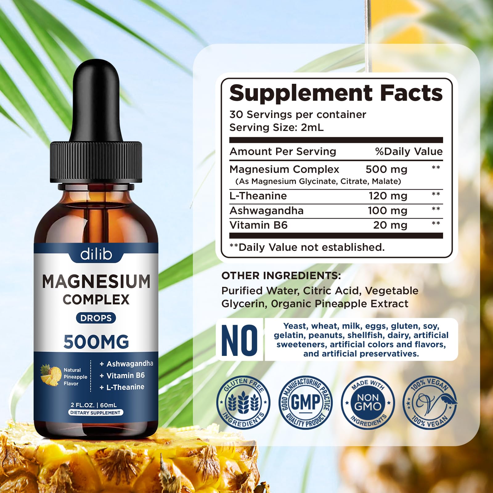 Dilib stress relief and calmer focus with liquid magnesium drops.