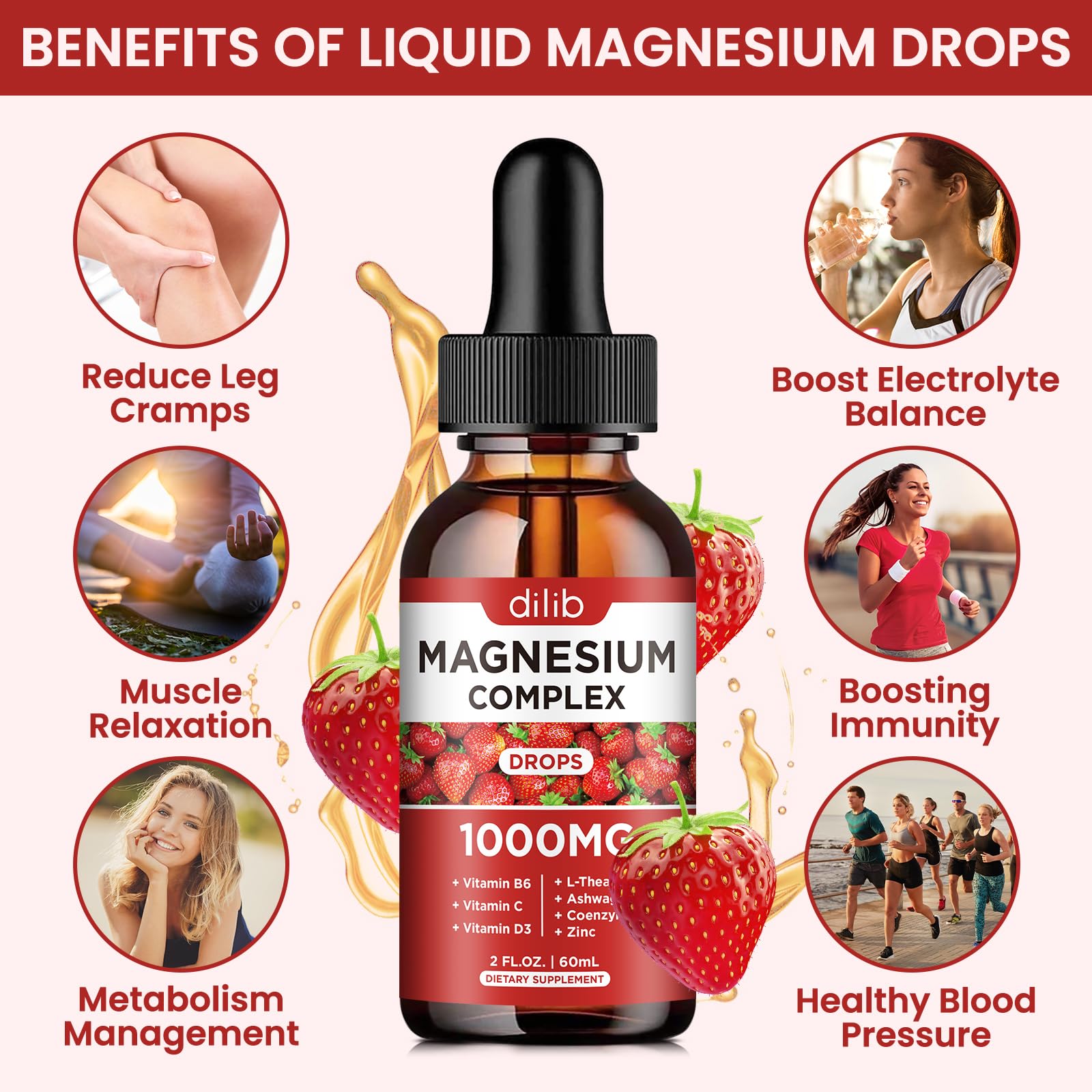 Dilib Triple Magnesium Complex label highlights bioavailable magnesium forms.