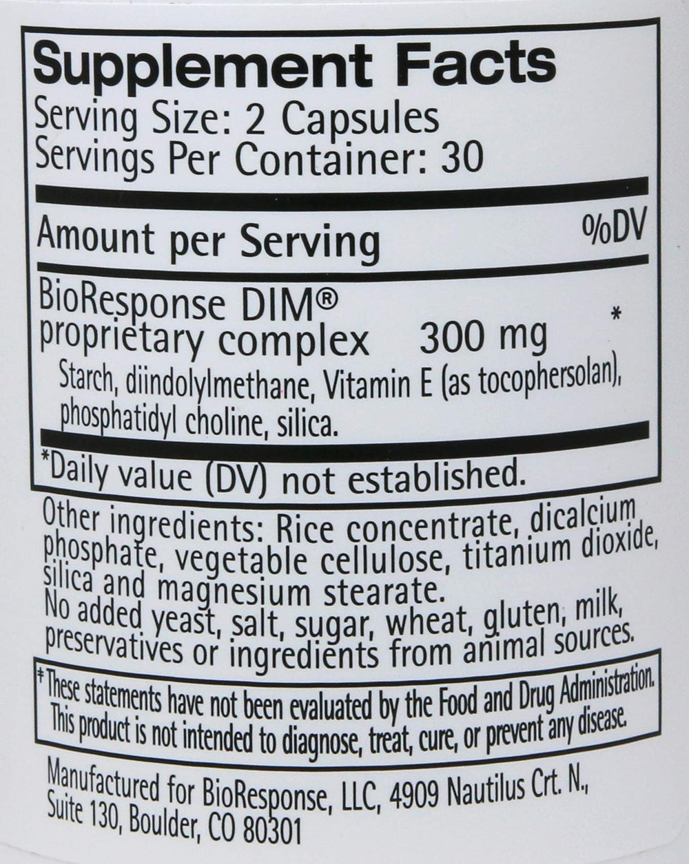 BioResponse DIM 150 mg capsules ready for daily use in a vegetarian supplement.