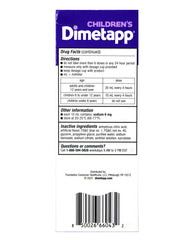 Dimetapp age-graphic highlights suitability for ages six to twelve.