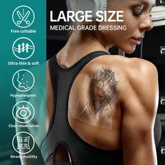 Dimora adhesive medical pad shown securing IV or dressing with comfort.