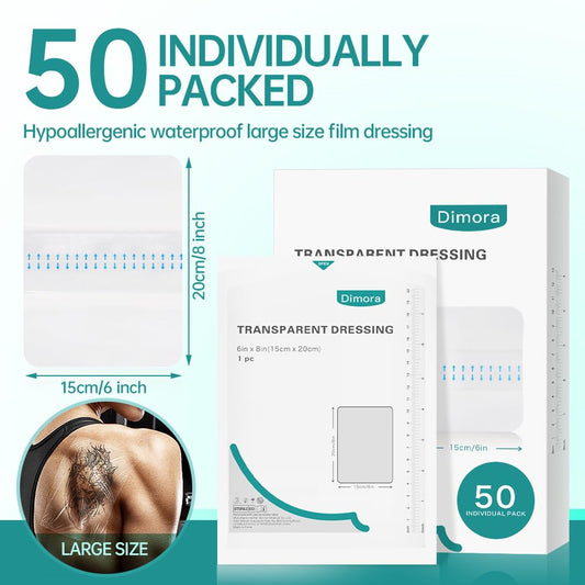 Dimora clear wound dressing is large, easy to cut, and flexible.