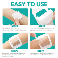 Dimora pre-cut design dressing simplifies application for quick, secure coverage.