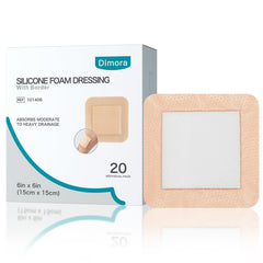 Dimora silicone foam dressing with border adhesive provides gentle protection for wound care.