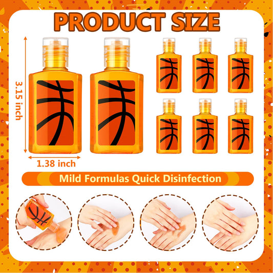 Dimsile mini 1oz basketball hand sanitizer shown for on the go use.