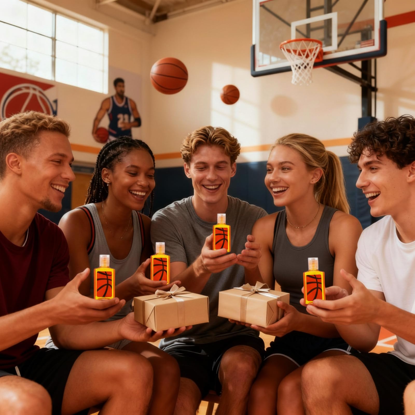 Dimsile Senior Night basketball gift designed as a compact sanitizer.