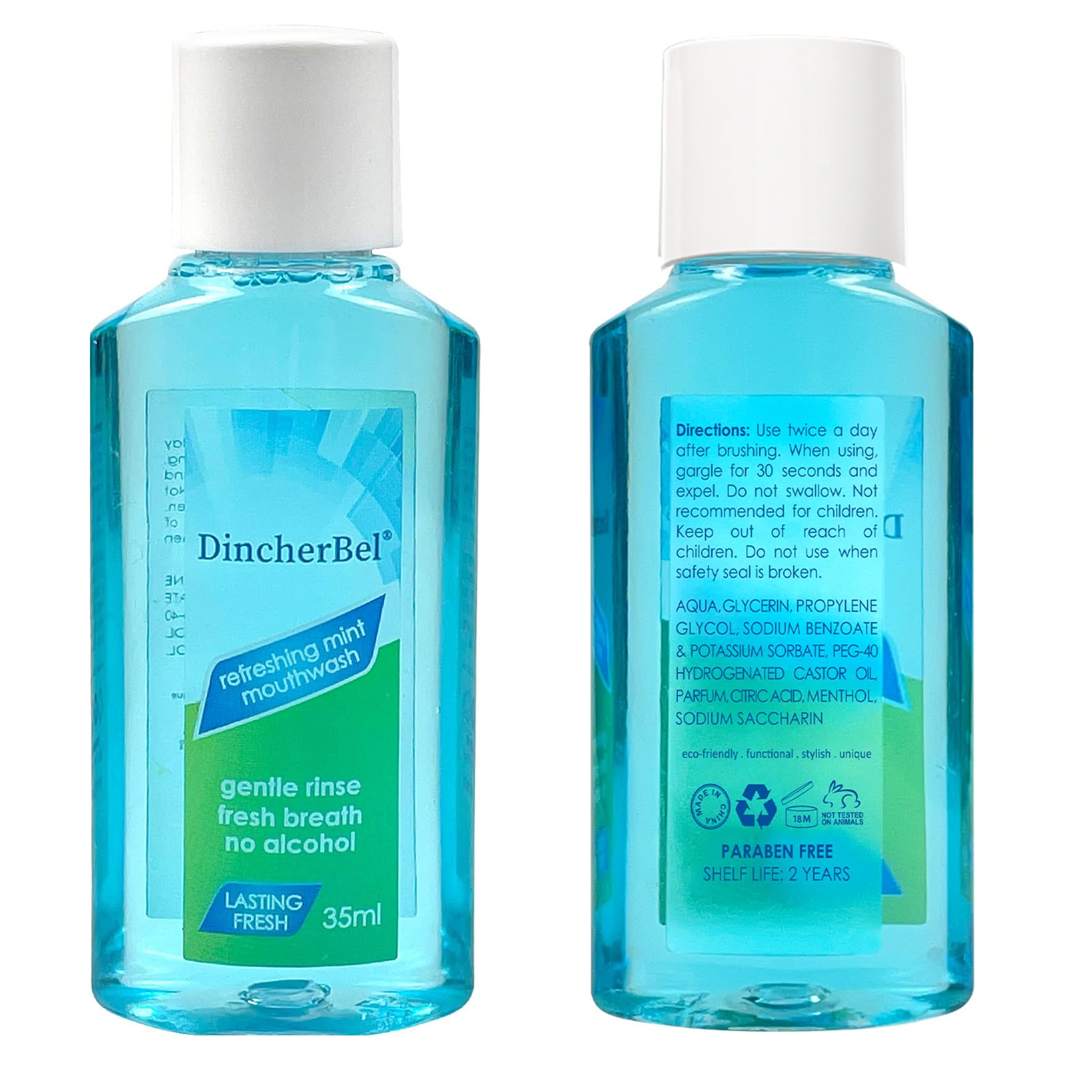 DincherBel mint mouthwash 288-pack for bulk restocking during travels