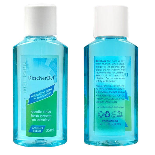 DincherBel mint mouthwash 288-pack for bulk restocking during travels