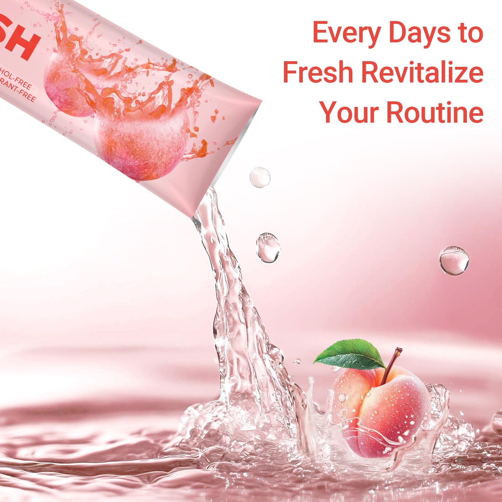 DincherBel peach mint flavor packets provide a cool, refreshing finish.