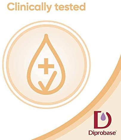Diprobase emollient cream on skin during application for dry skin relief