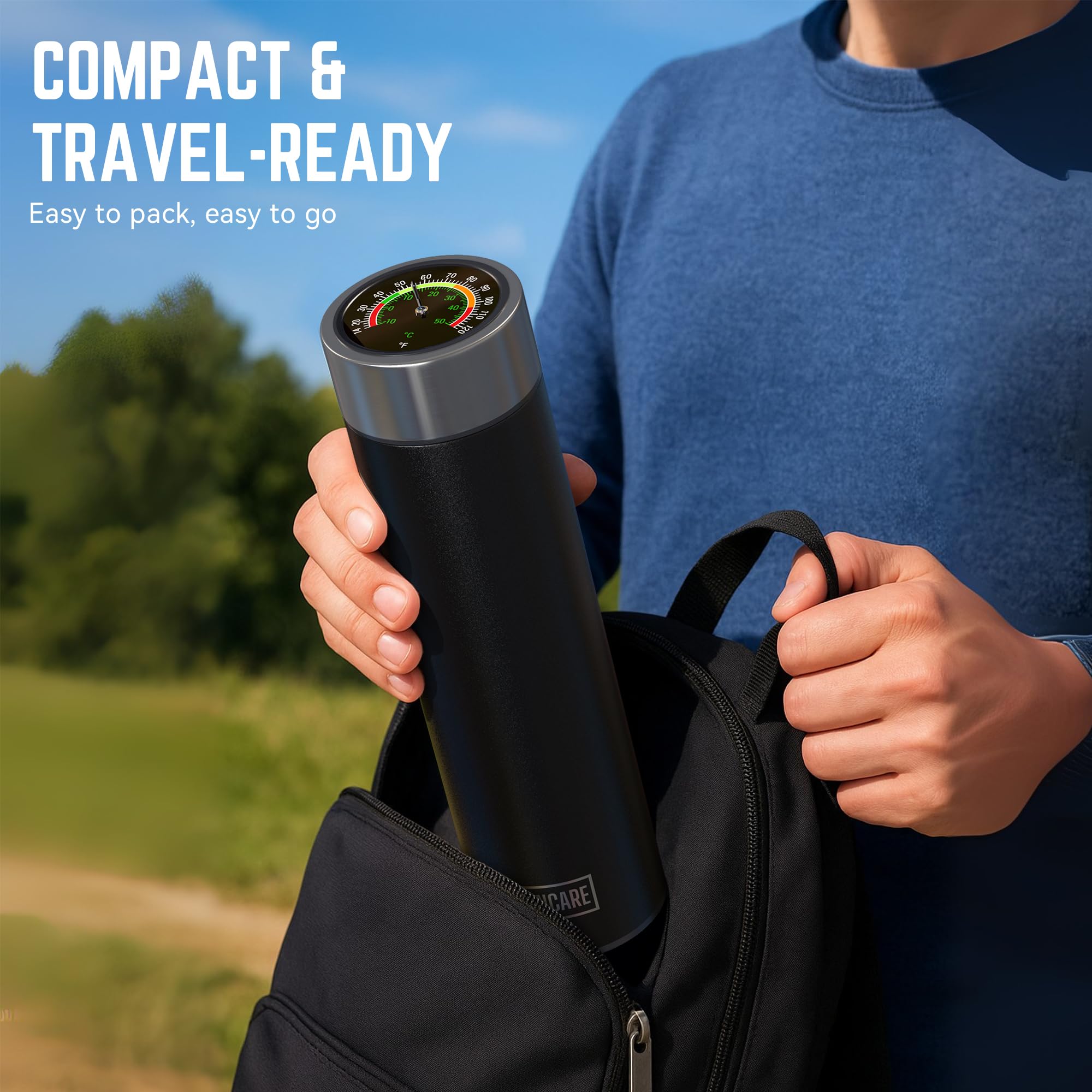 Odyssey 60H holds up to 3 insulin pens for compact portability