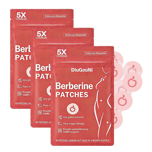 DiuGouNi Berberine Patches box image, convenient daily care.