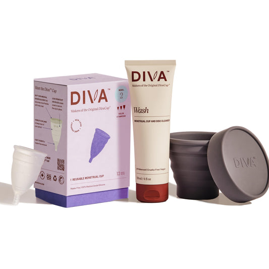 DIVA Cup Model 2 for wide vaginal canals provides secure comfort