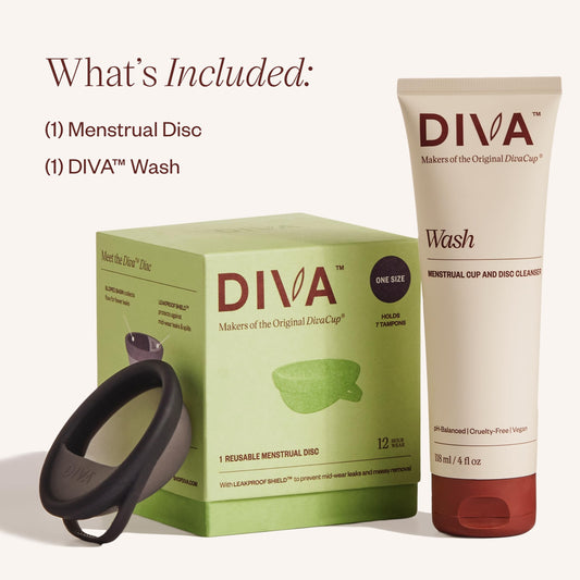 DIVA Disc capacity equals seven tampons for reliable period coverage.