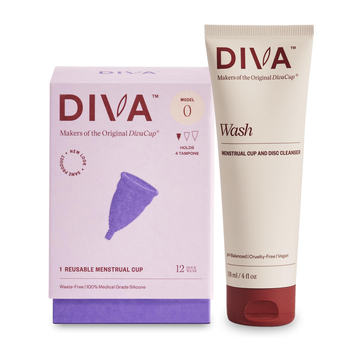DivaCup Model 0 for slim canals offers comfortable insertion for first-time users.