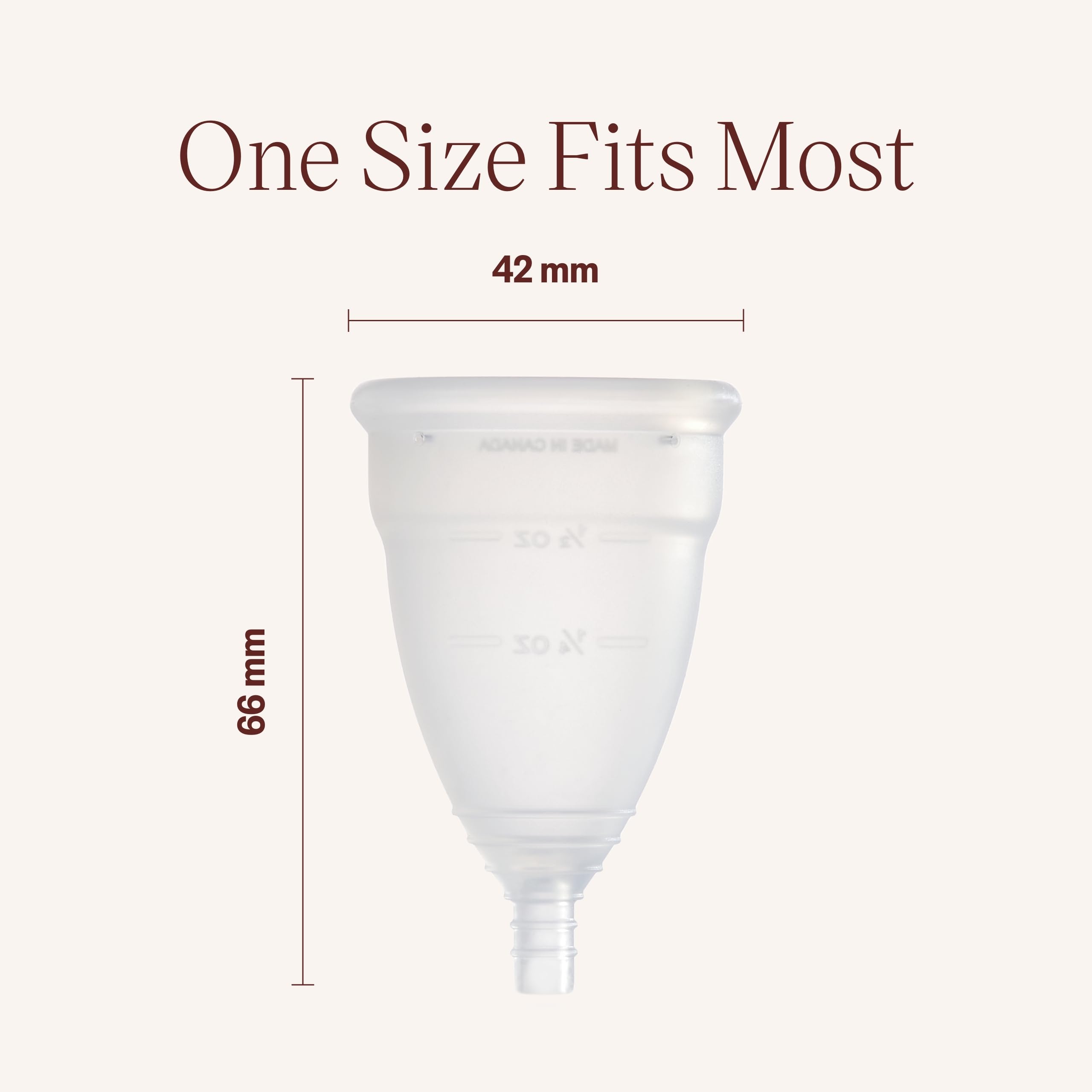 Diva Cup 1 holds the equivalent of five tampons