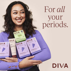 Diva Cup for medium to heavy flow days, ready to reuse