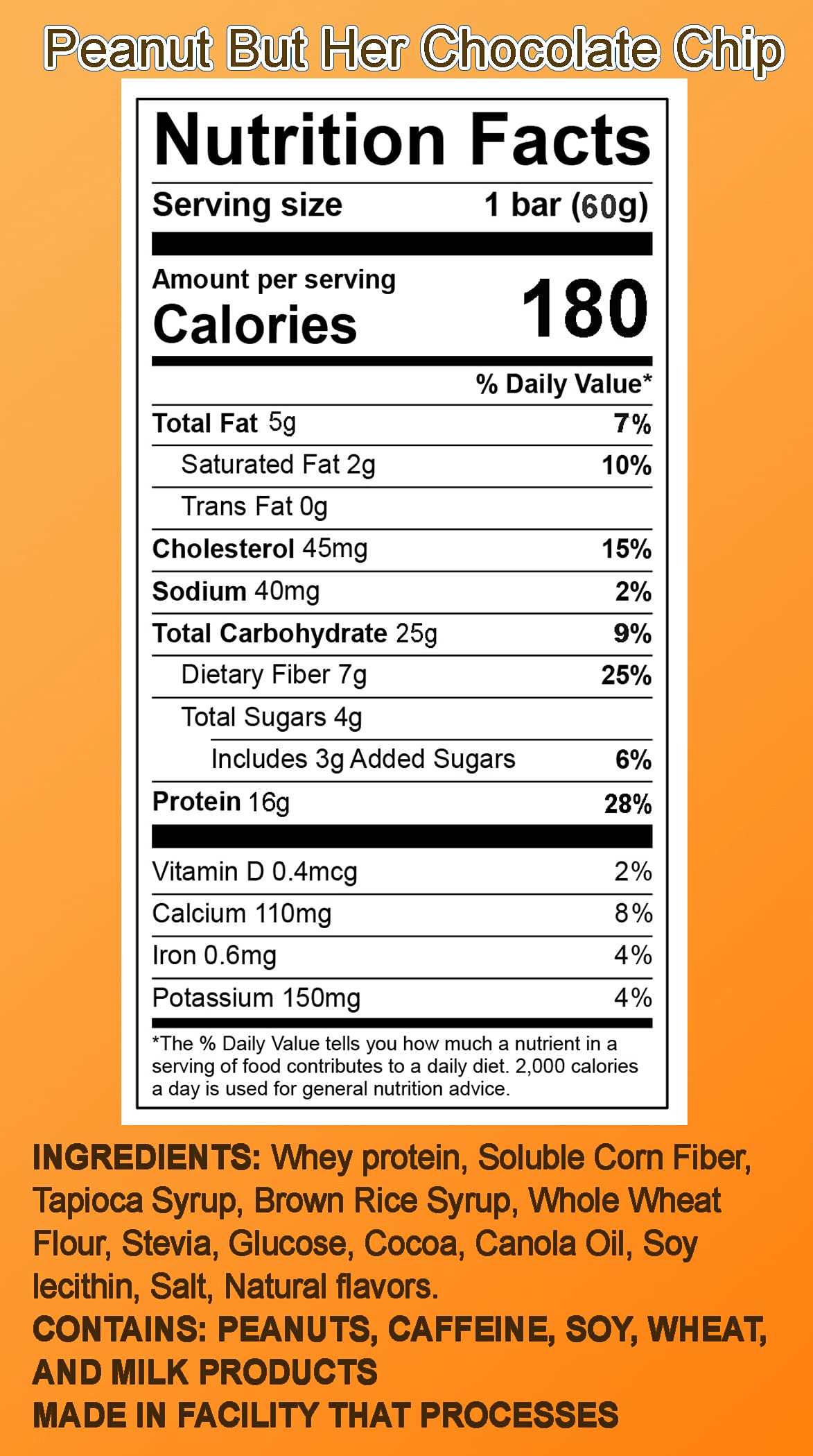Cross-section of Dive Bar Nutrition bar highlighting protein and fiber