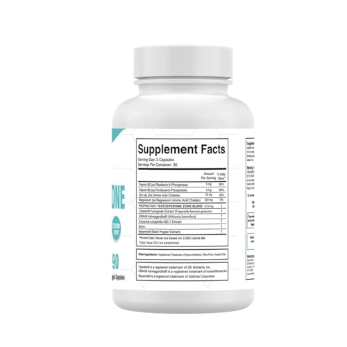 Divine Health Testosterone Zone capsules on a clean surface imply everyday wellness.