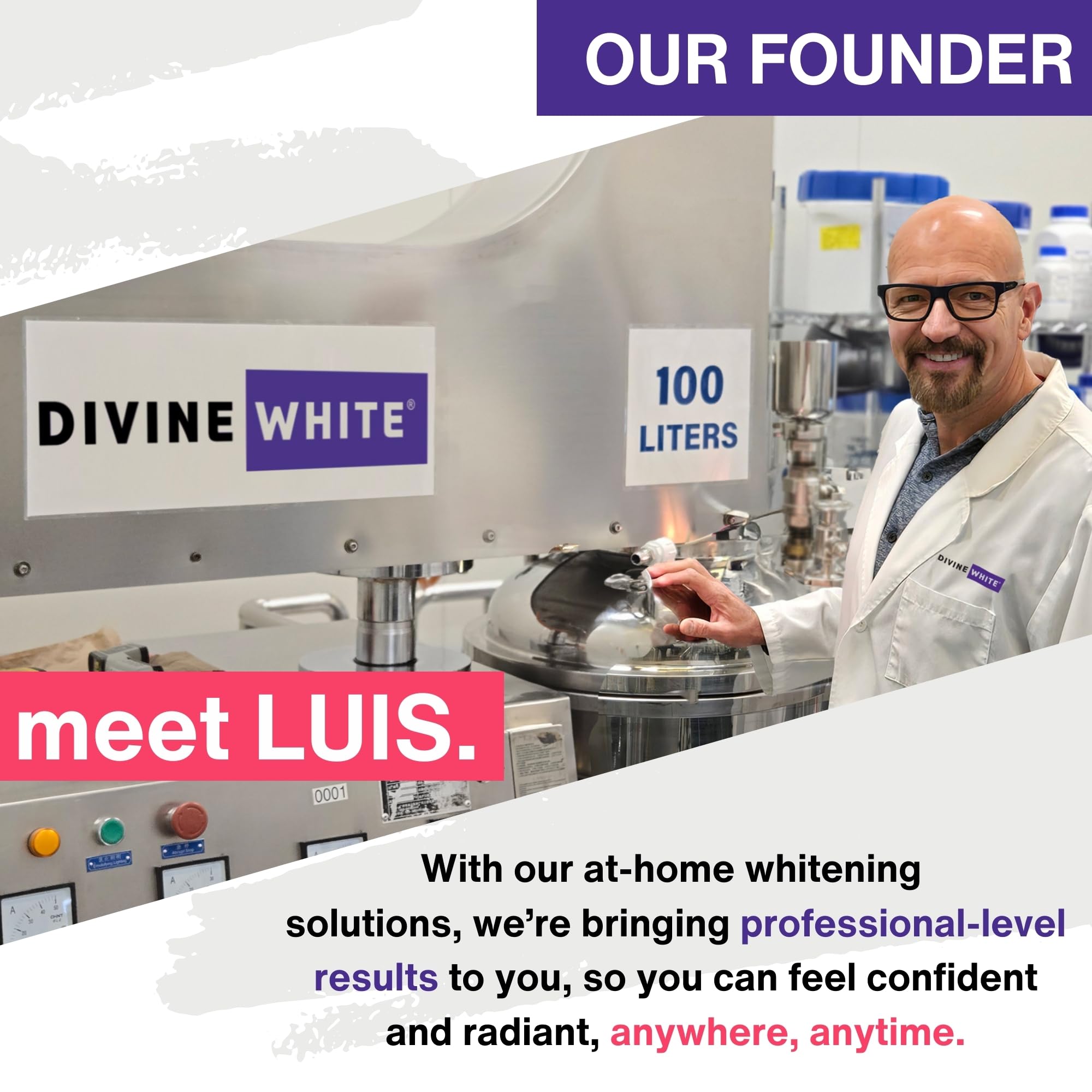 Divine White kit contains four for at-home whitening and aligner cleaning.
