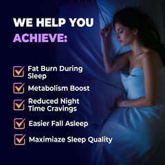 Close-up of Sleep Burn capsules showing a convenient nightly supplement
