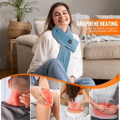 Diweez heated scarf with three heat levels to customize warmth quickly.