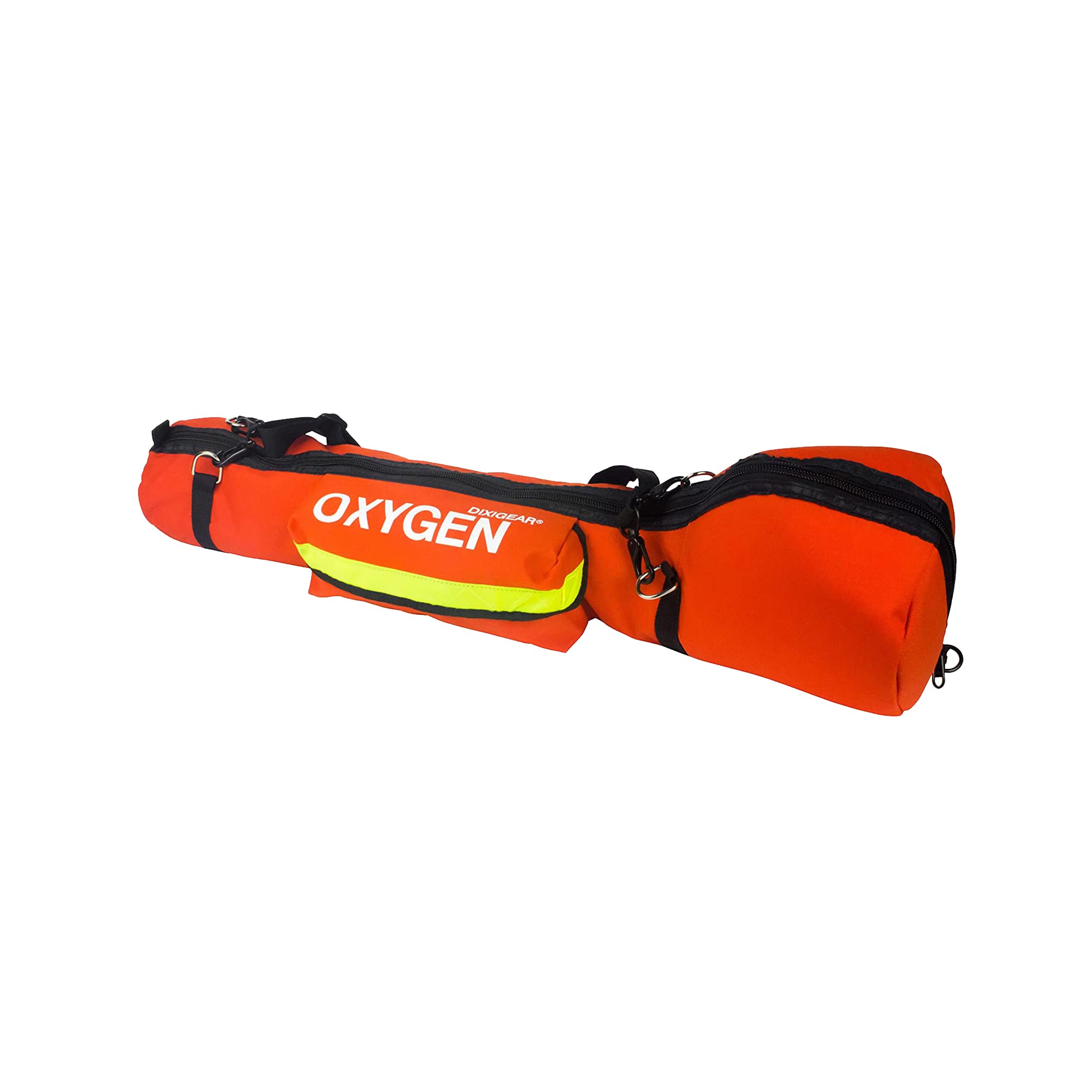 Dixie EMS O2 Shoulder Bag front view, compact design for easy transport of an E-size cylinder.