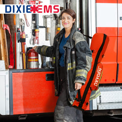 Dixie EMS O2 Shoulder Bag reflective stripe adds safety during transport.
