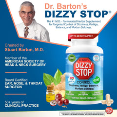 Dizzy Stop 80-count pack for family travel and routines.