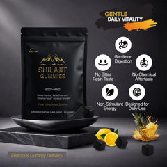 DLNIA gummies close-up highlights sugar-free vegan formula and texture.