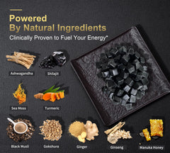 DLNIA Shilajit Gummies serving close-up showing chewy texture and appeal.
