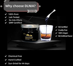 DLNIA Shilajit resin contains 85+ minerals for balanced daily maintenance