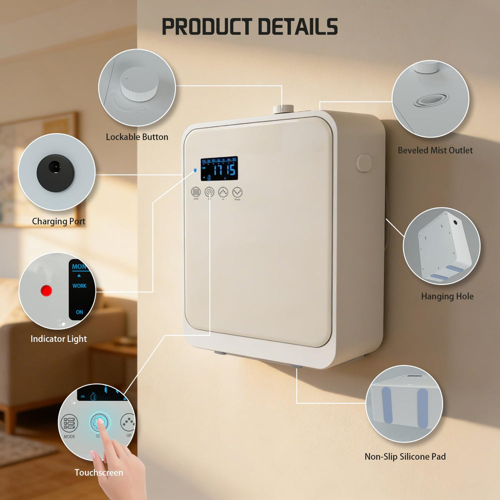 DMPWNEBL Bluetooth app control for remote fragrance management