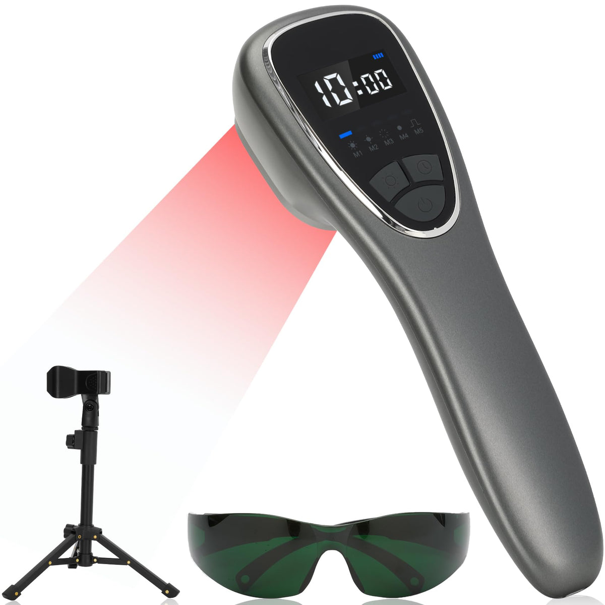 Dmzosmd cold laser therapy device for dogs demonstrates joint support at home.