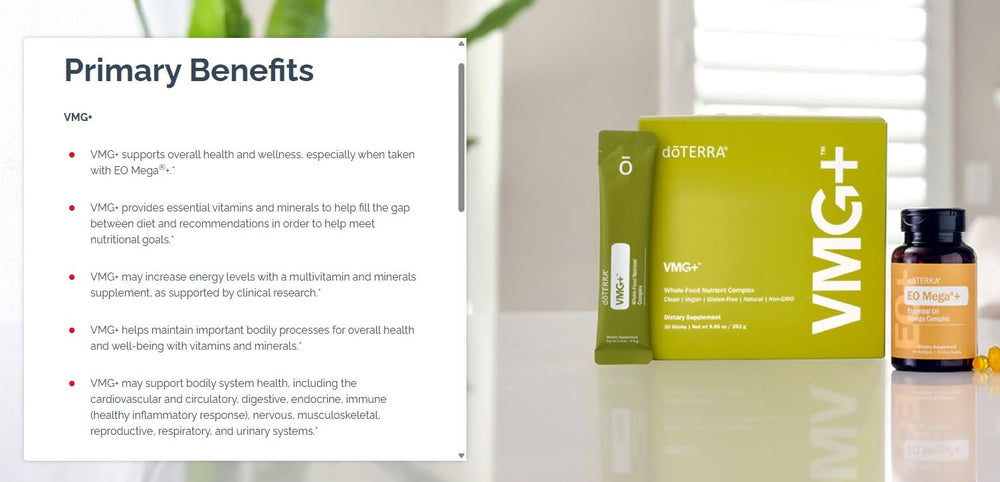 doTerra EO Mega+ in-use scene implies simple, daily use.