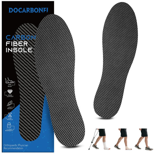 Docarbonfi titanium carbon foot plate heel for stable heel support during walking and running