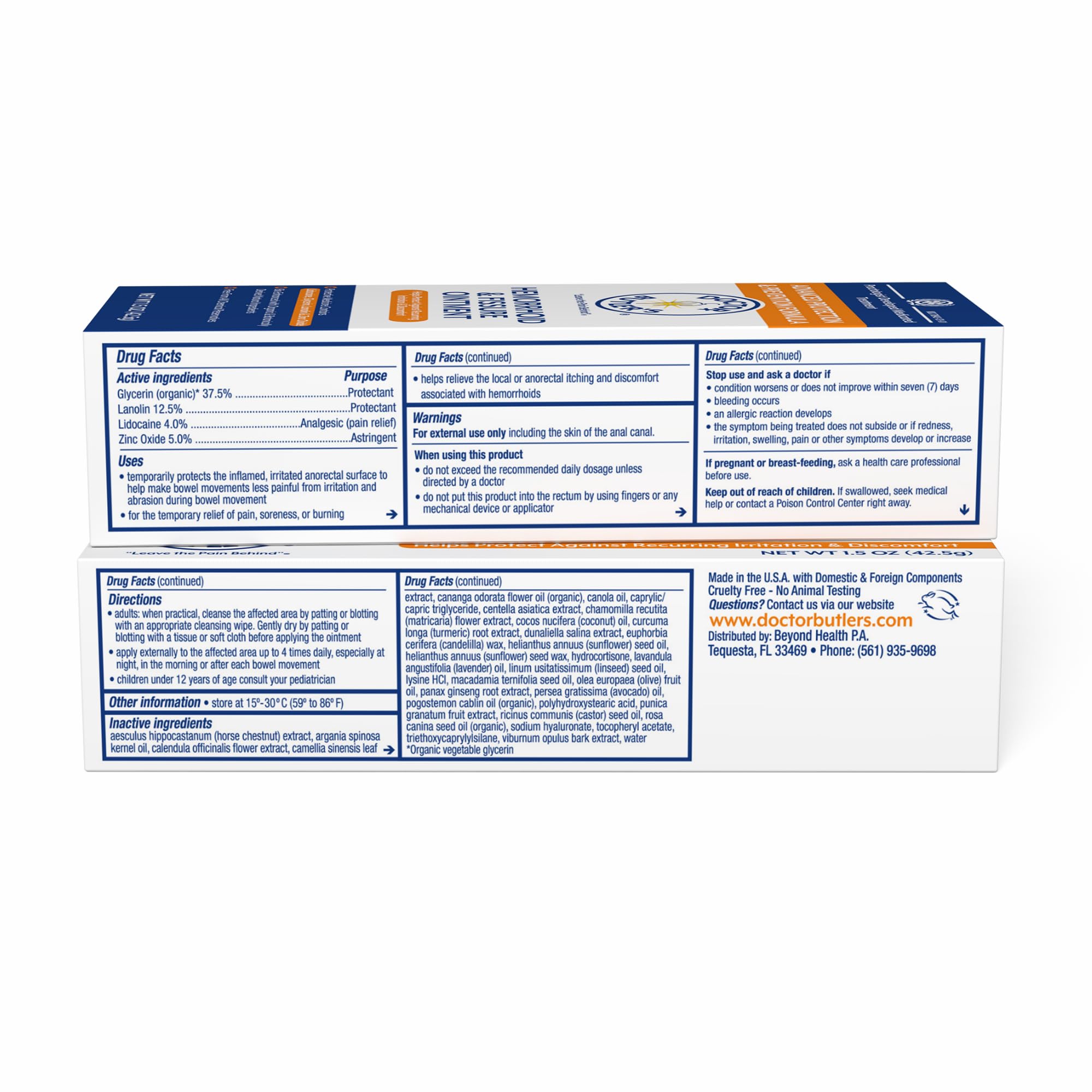 Paraben-free Doctor Butler's ointment emphasizes gentle skin care