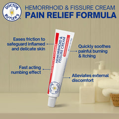 Doctor Butler's hemorrhoid cream two-tube pack ready for use.