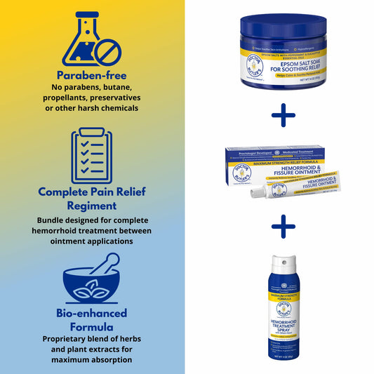 Doctor Butler's hemorrhoid spray with witch hazel for no-touch relief